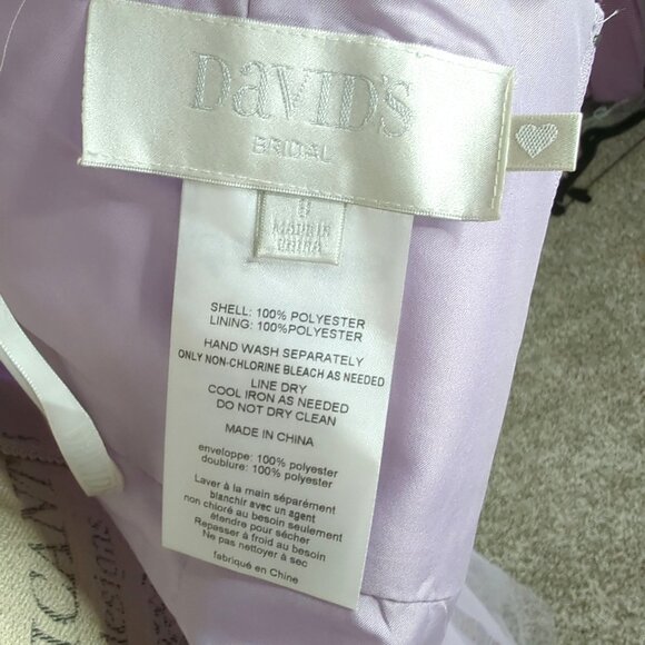 Davids Bridal Purple Dress Small 4 Short Prom - Picture 8 of 9